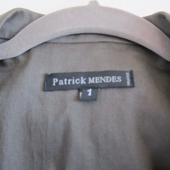 PATRICK MENDES, France, Olive Green Cotton Blend 2 Buttons Blazer - Size 1 - XS - Picture 3 of 8